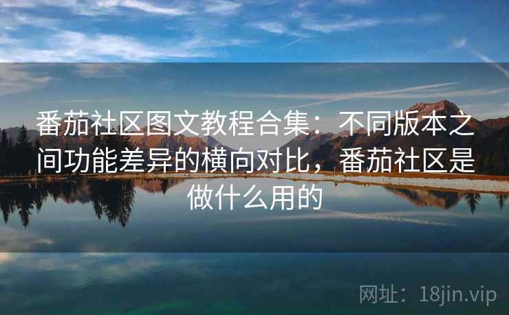 番茄社区图文教程合集：不同版本之间功能差异的横向对比，番茄社区是做什么用的