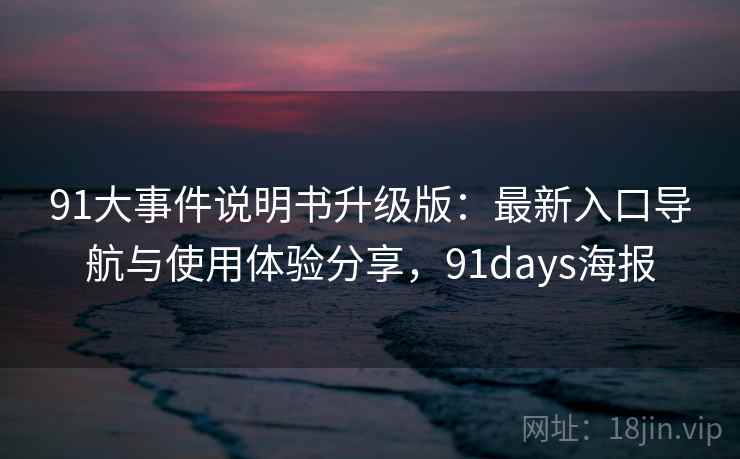 91大事件说明书升级版：最新入口导航与使用体验分享，91days海报