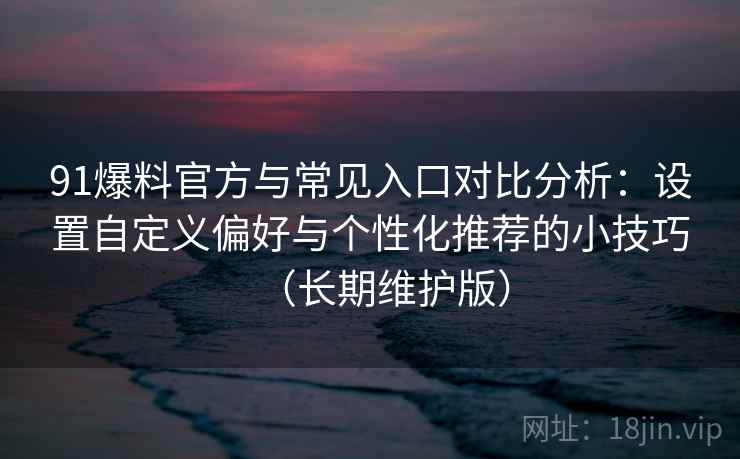 91爆料官方与常见入口对比分析：设置自定义偏好与个性化推荐的小技巧（长期维护版）