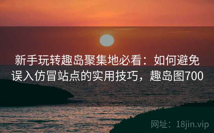 新手玩转趣岛聚集地必看：如何避免误入仿冒站点的实用技巧，趣岛图700