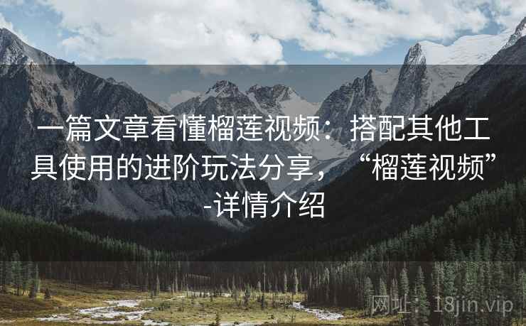 一篇文章看懂榴莲视频：搭配其他工具使用的进阶玩法分享，“榴莲视频”-详情介绍