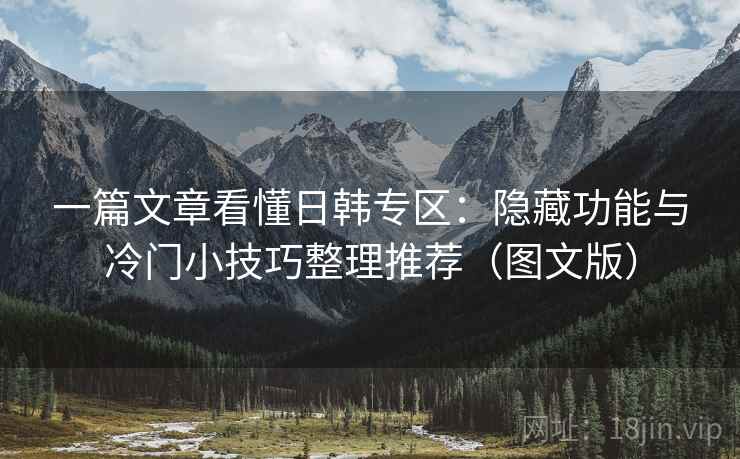 一篇文章看懂日韩专区：隐藏功能与冷门小技巧整理推荐（图文版）