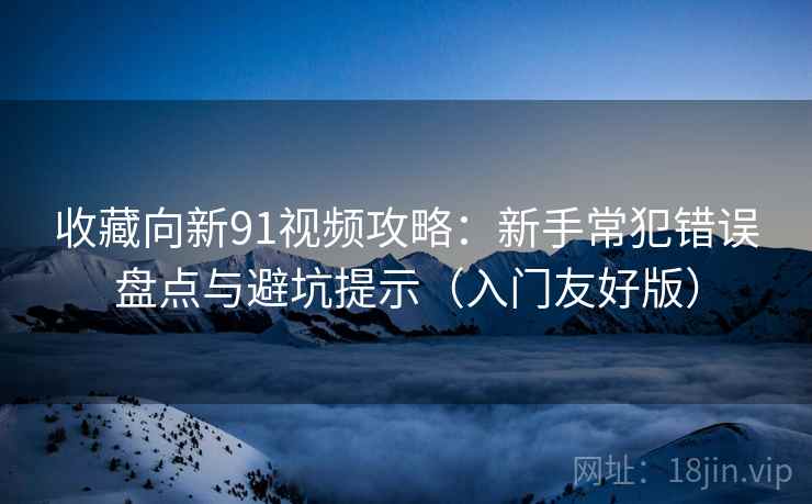 收藏向新91视频攻略：新手常犯错误盘点与避坑提示（入门友好版）